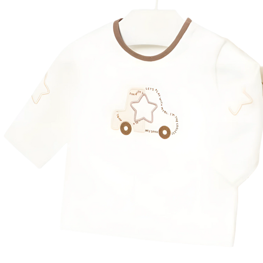 Brown Star Car Pattern Tee