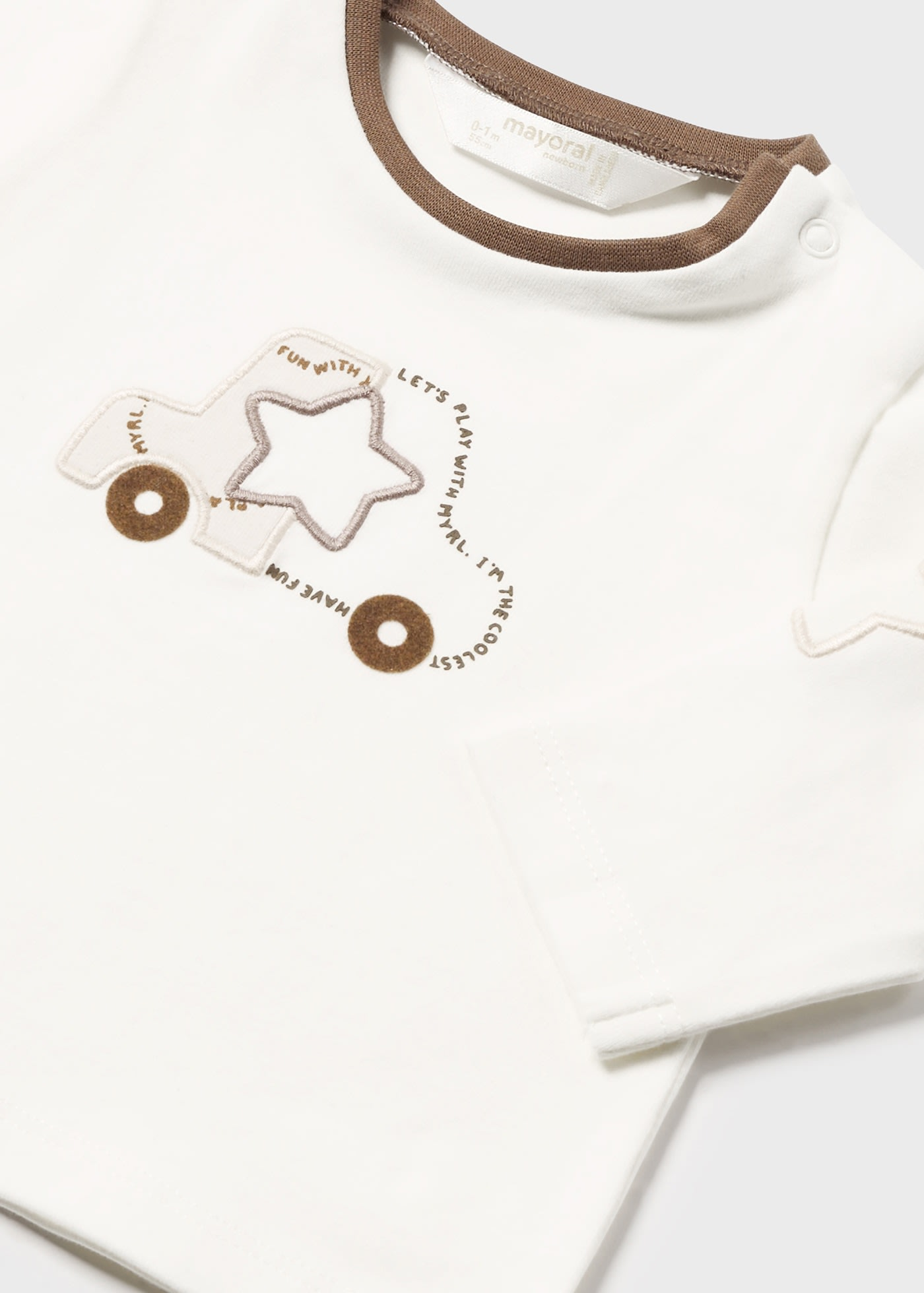 Brown Star Car Pattern Tee