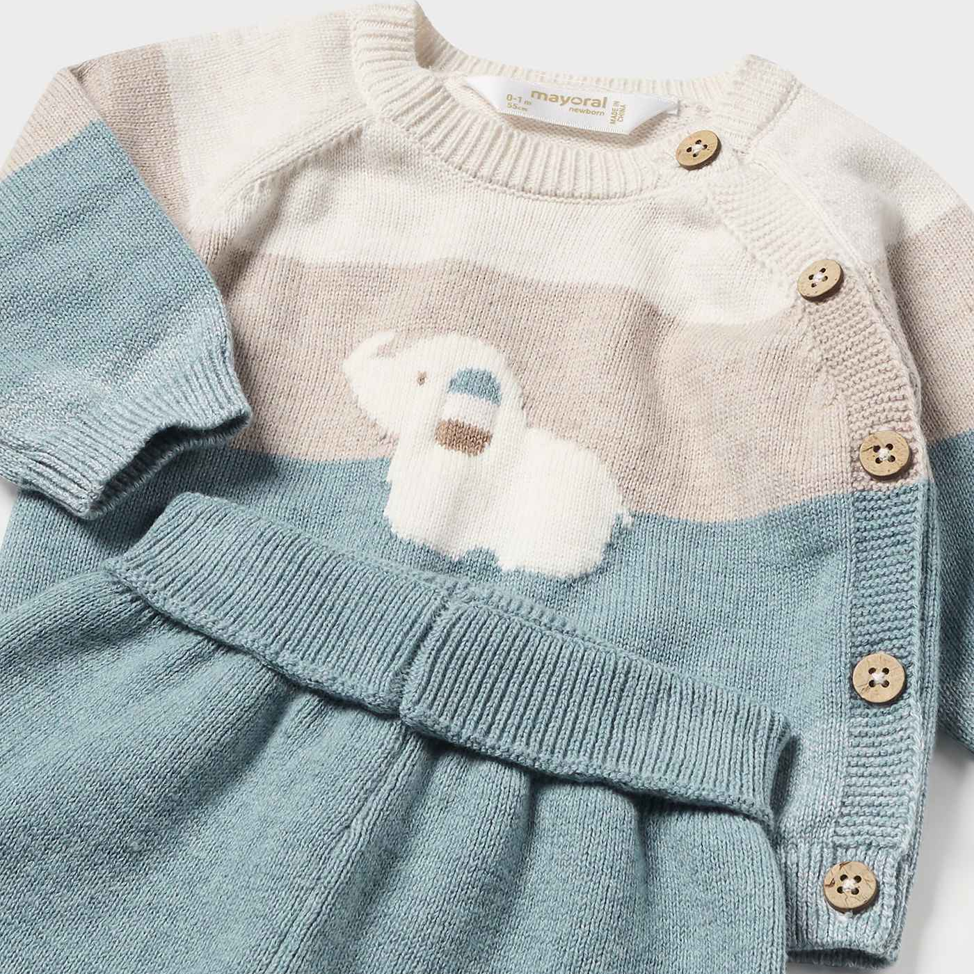 Iceberg Blue Elephant Sweater Set