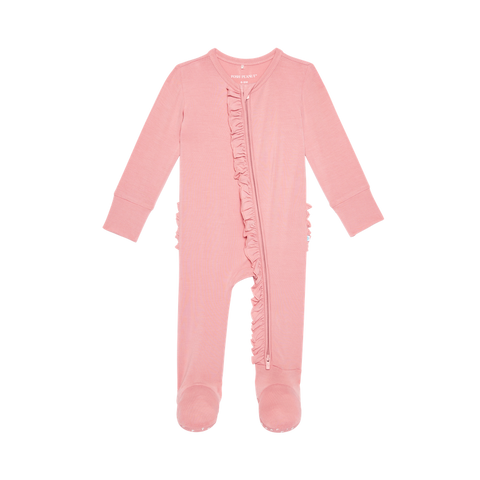 Autumn Blush Zippered Footie