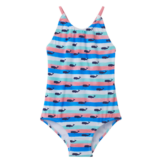 Blue Nautical Whales Swimsuit