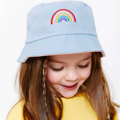 Light Blue Reversible Bucket Hat