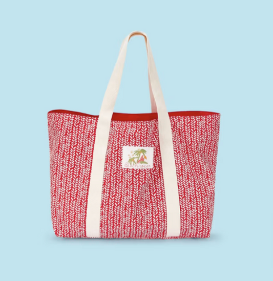 Red Beach Tote