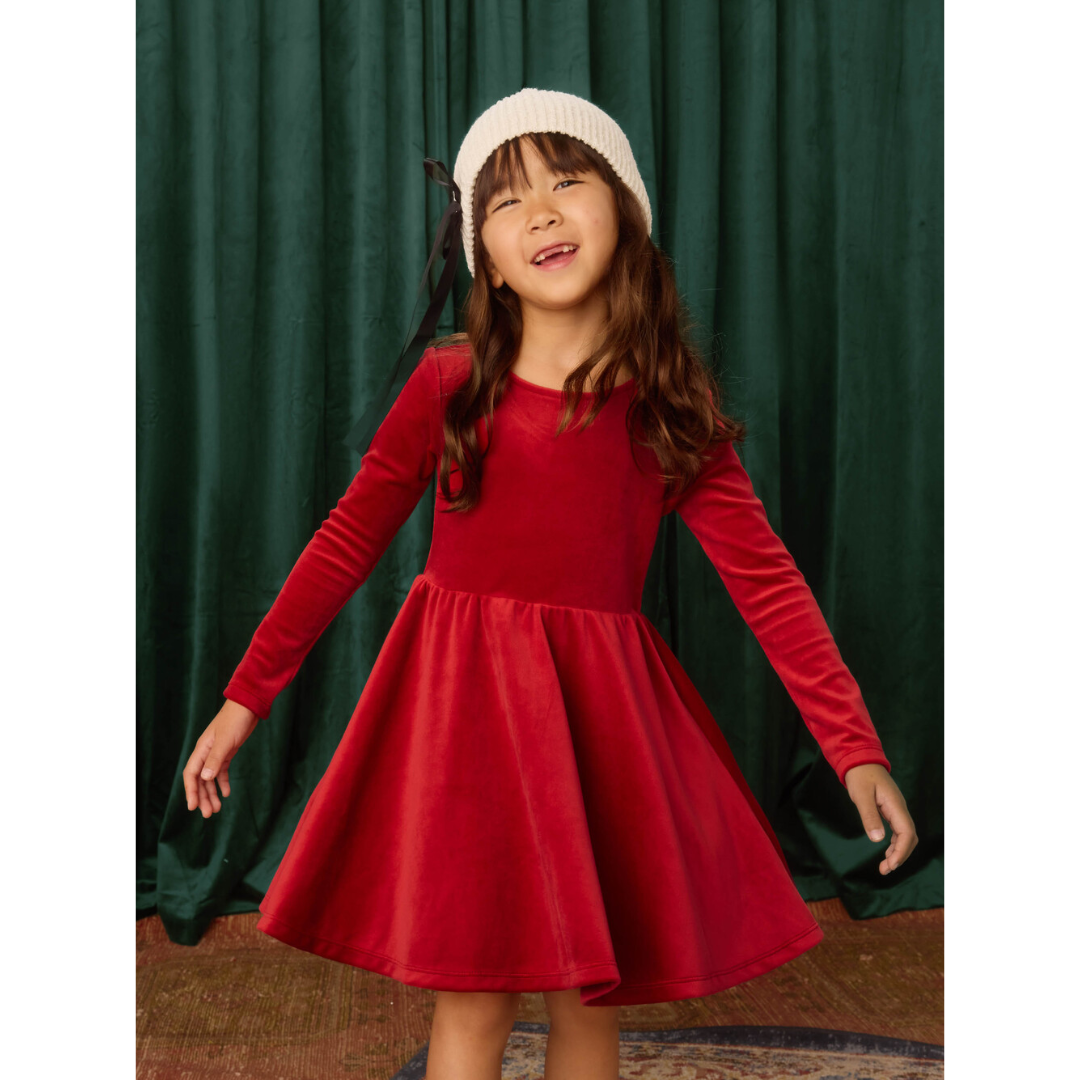 Red Wagon Velour Dress