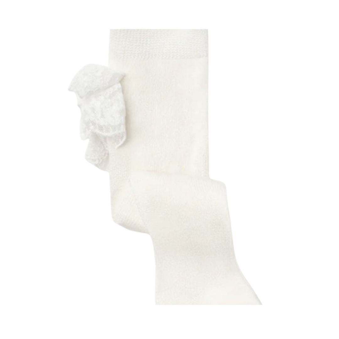 Natural Ruffle Tights