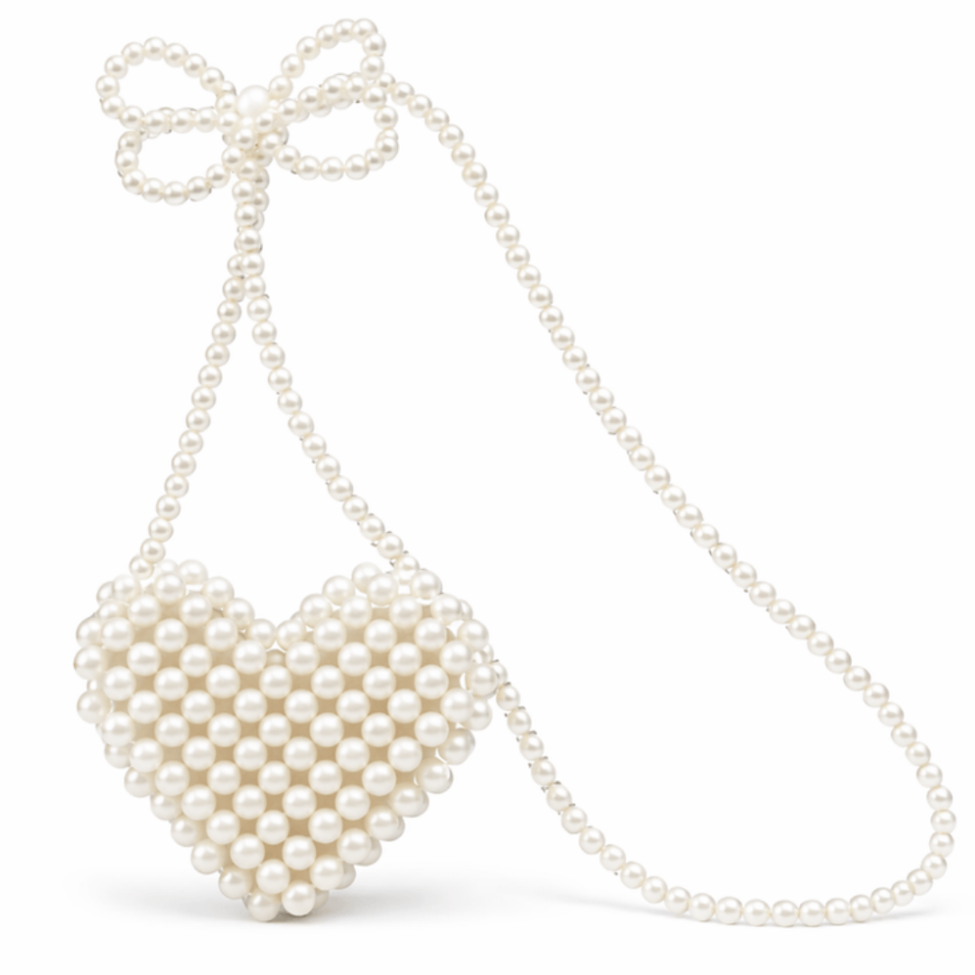 Pearly Heart Crossbody Bag