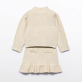 Sweater Skirt Set in Oat Glitter