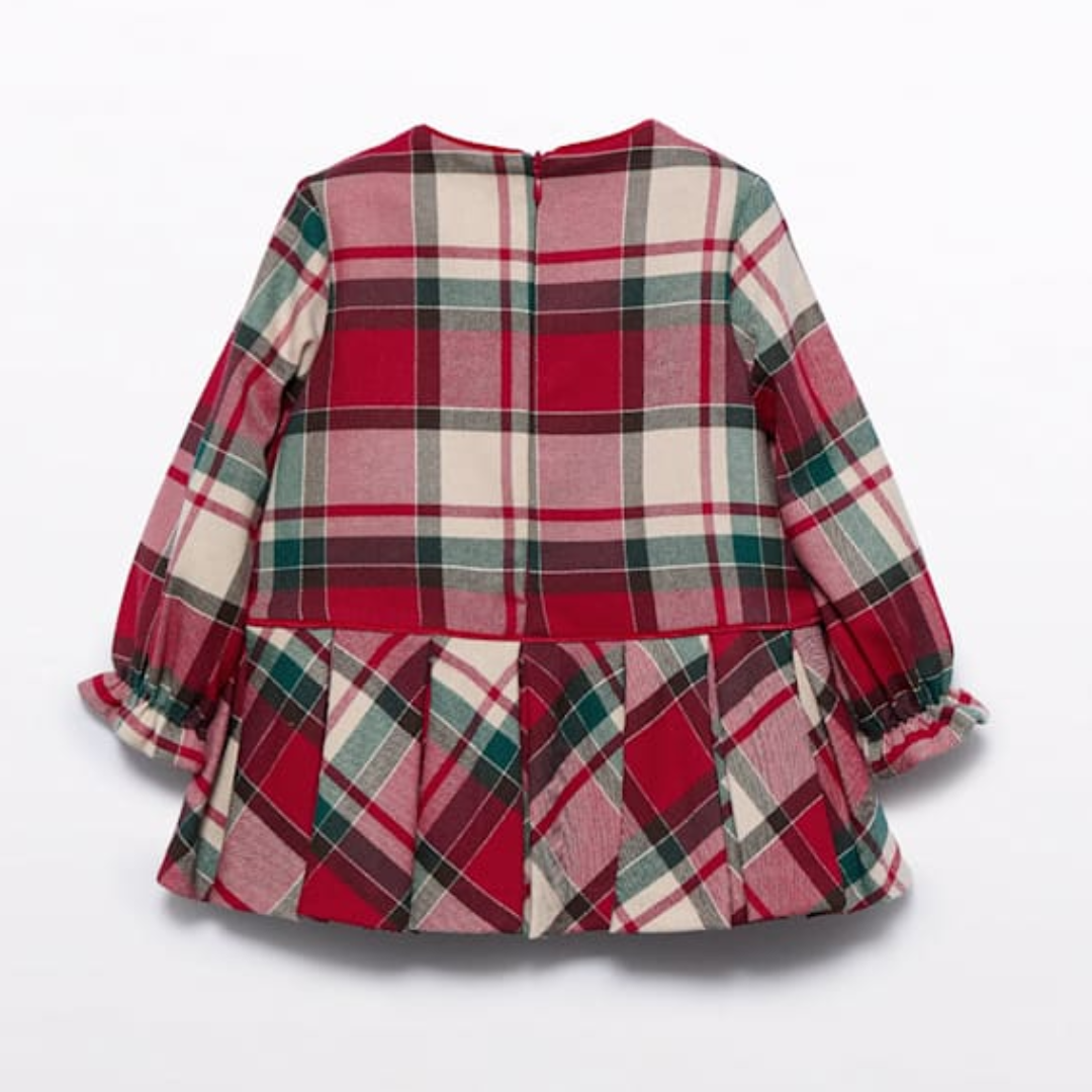 Red Plaid Bow Dress