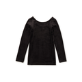 Jet Black Velour Top