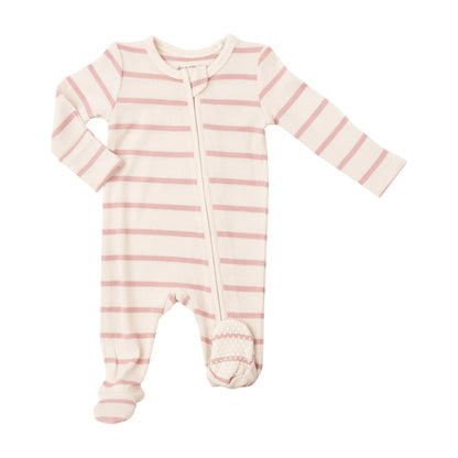Silver Pink and Sugar Rib Footie