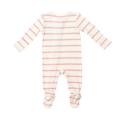 Silver Pink and Sugar Rib Footie