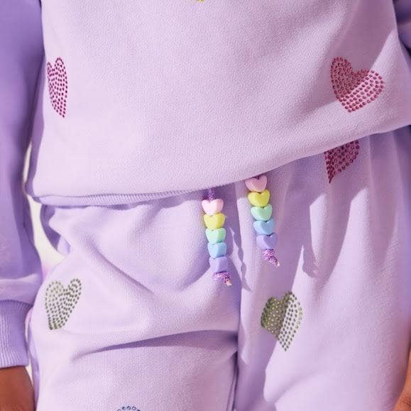 Lavender Crystal Hearts Set