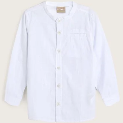 White Long Sleeve Linen Button Up