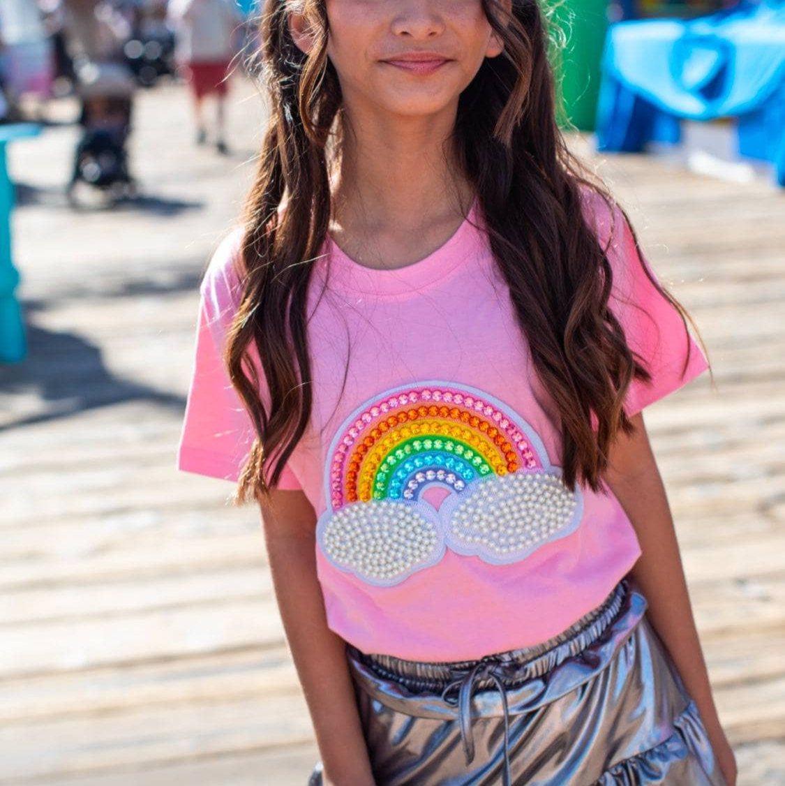 Pink Rainbow Pearl Patch Tee