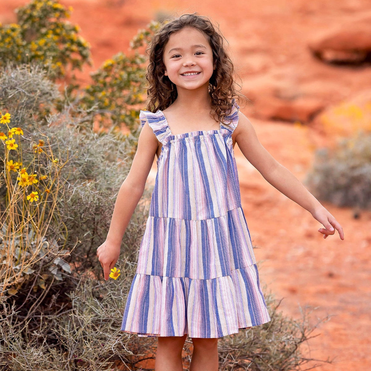 Purple Striped Riley Rose Dress