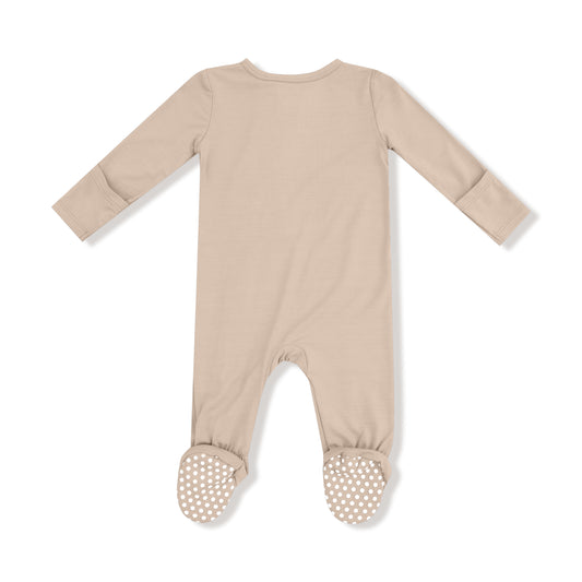 Smoke Gray Zipper Footie