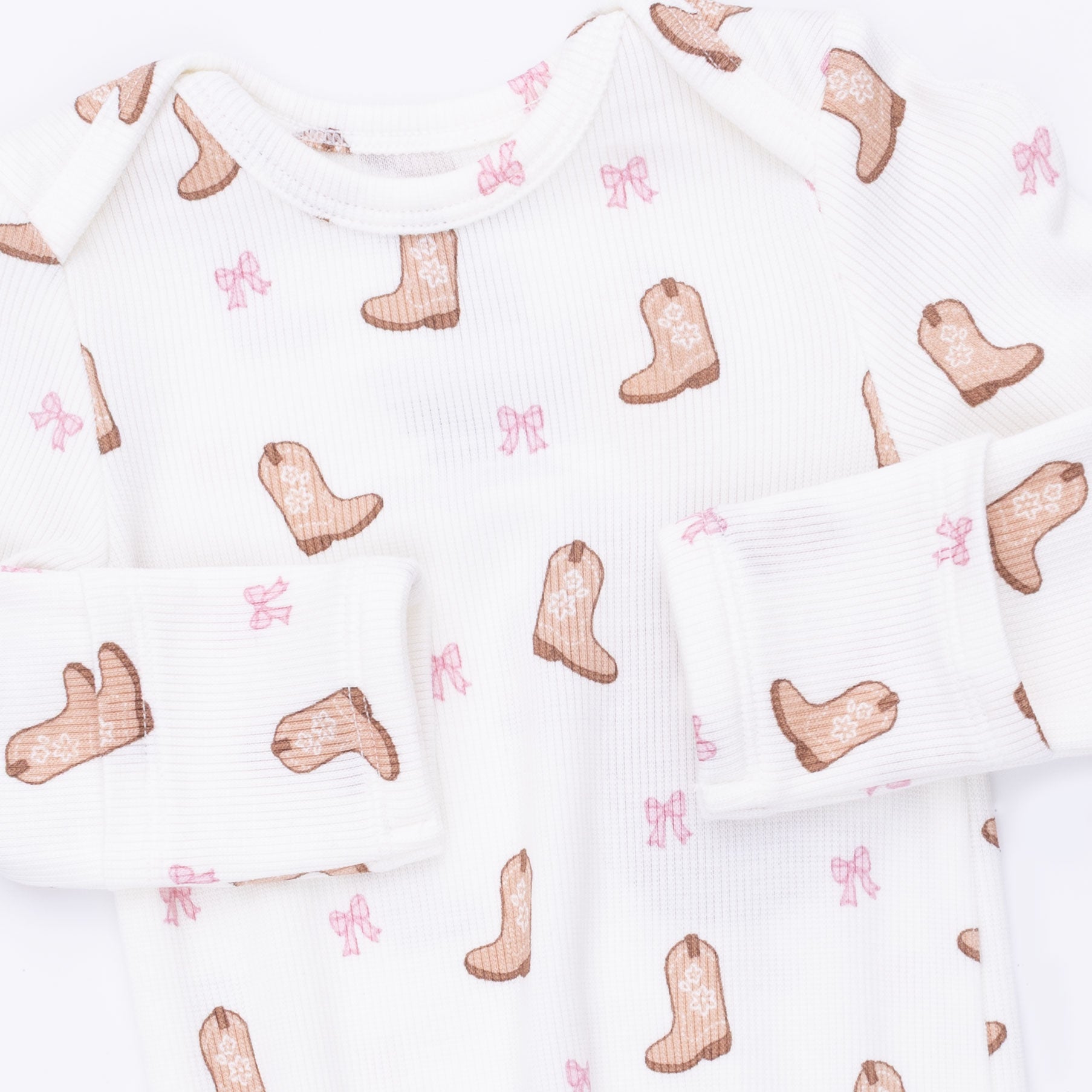 Mini Cowgirl Boots Knotted Gown & Knot Headband