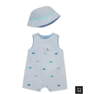 Whales Sunsuit and Hat