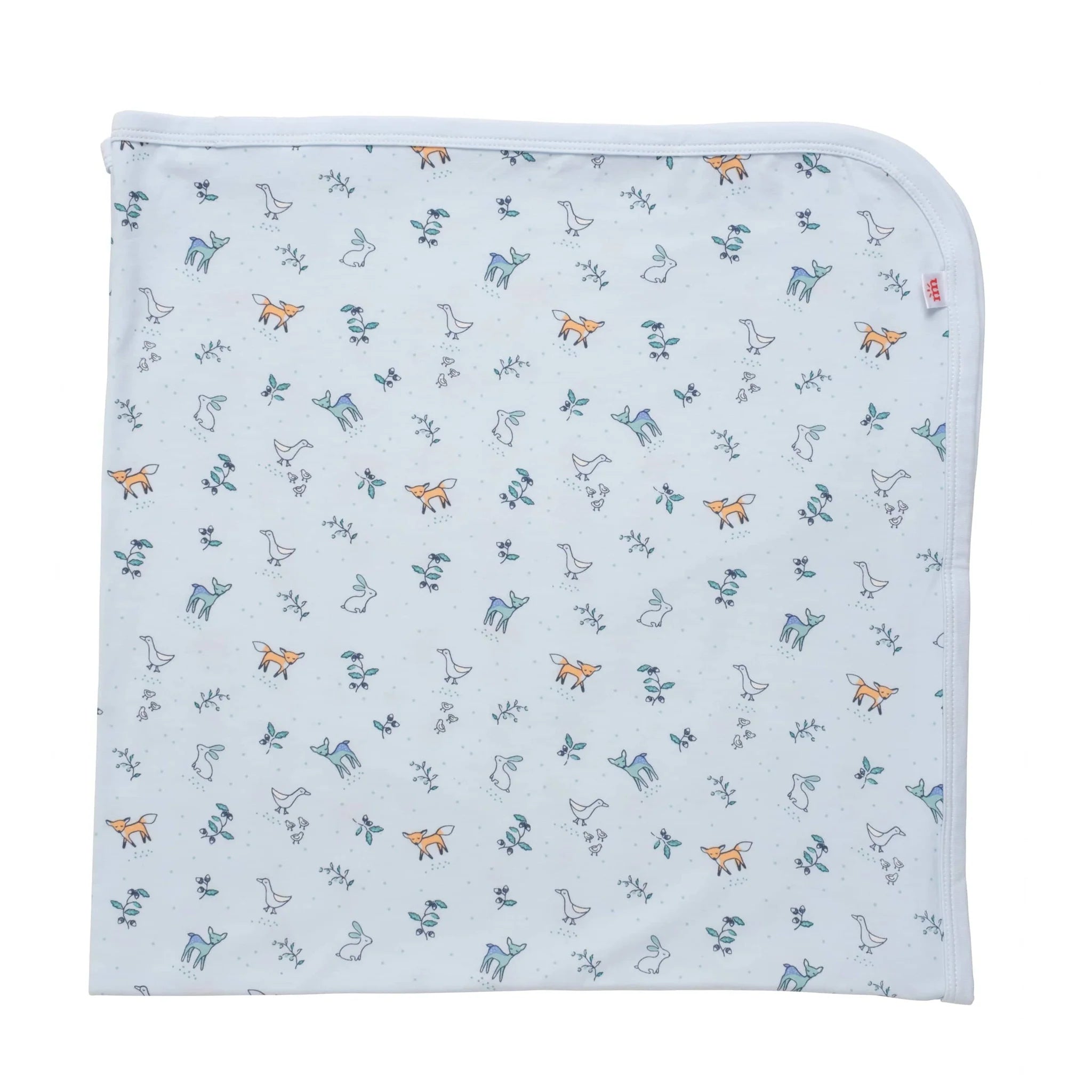 Woodsy Tale Blue Swaddle Blanket