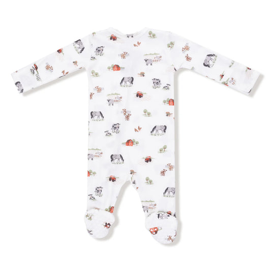 Little Farm Zipper Footie