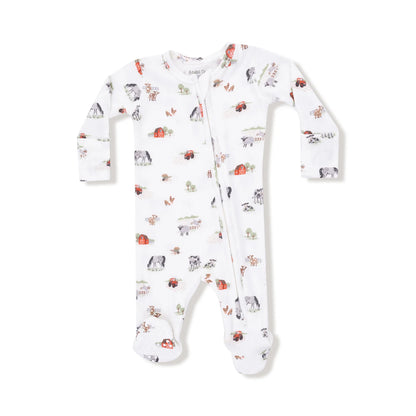 Little Farm Zipper Footie