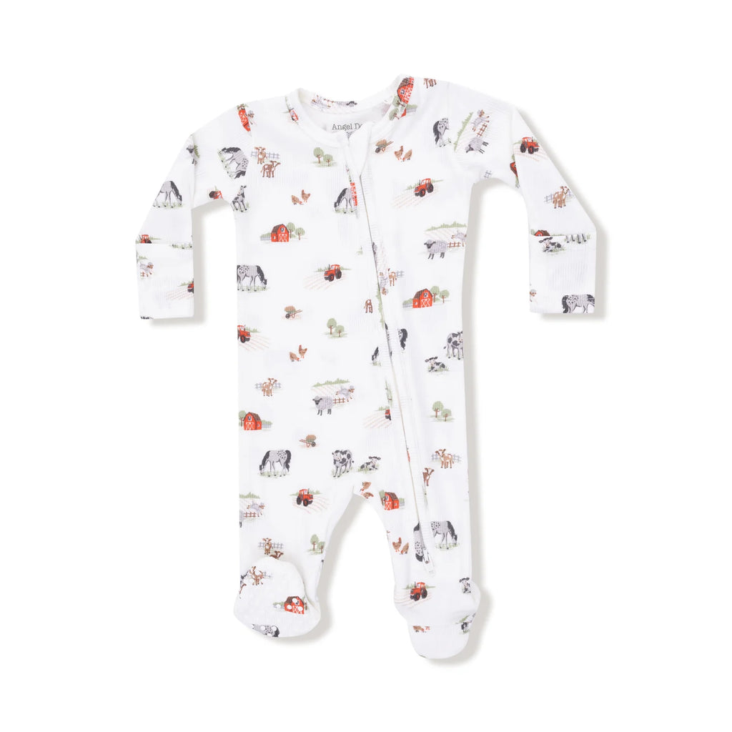 Little Farm Zipper Footie