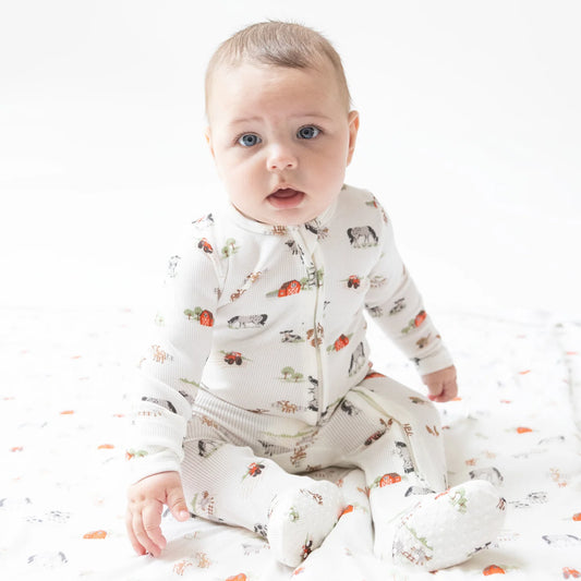 Little Farm Zipper Footie