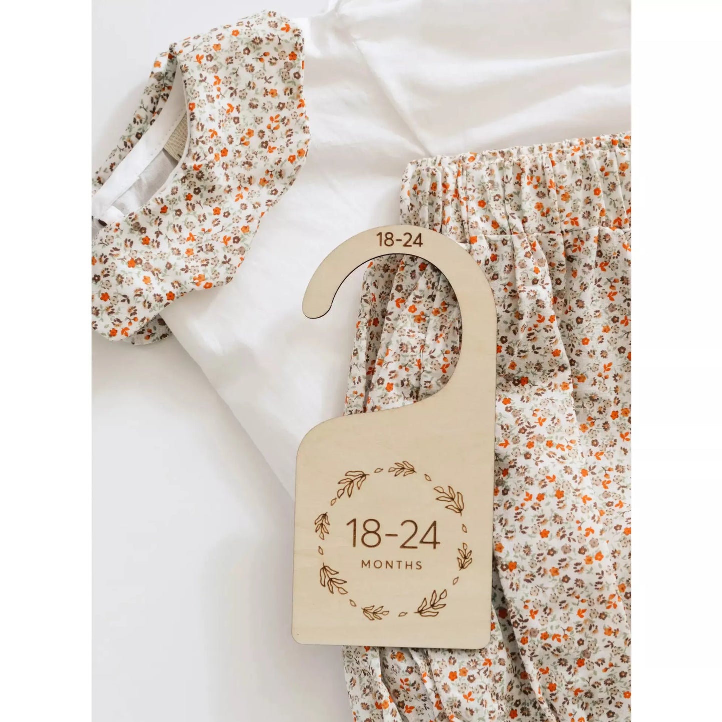 Wooden Baby Nursery Closet Dividers - Floral