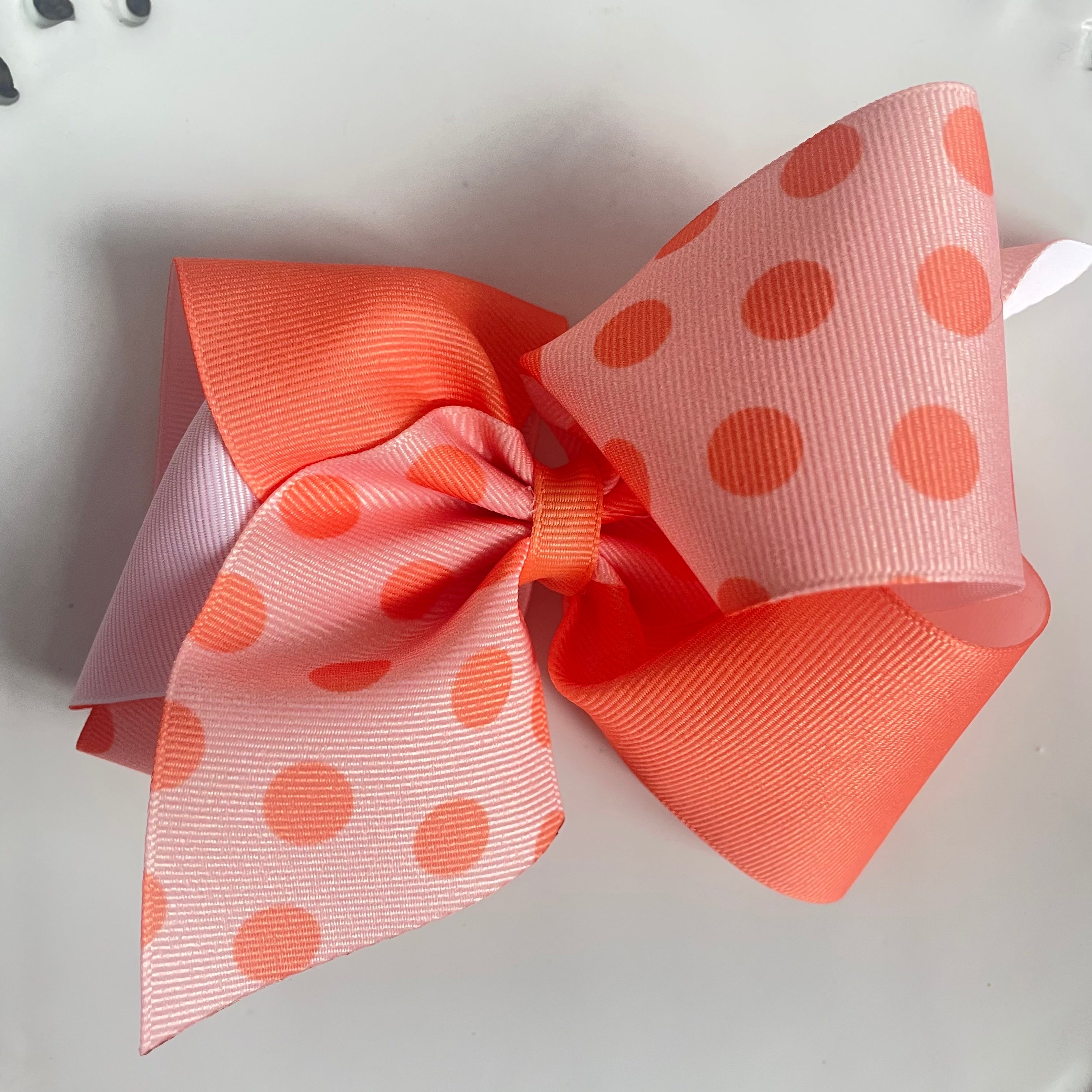 King Color Block Polka Dot Bows