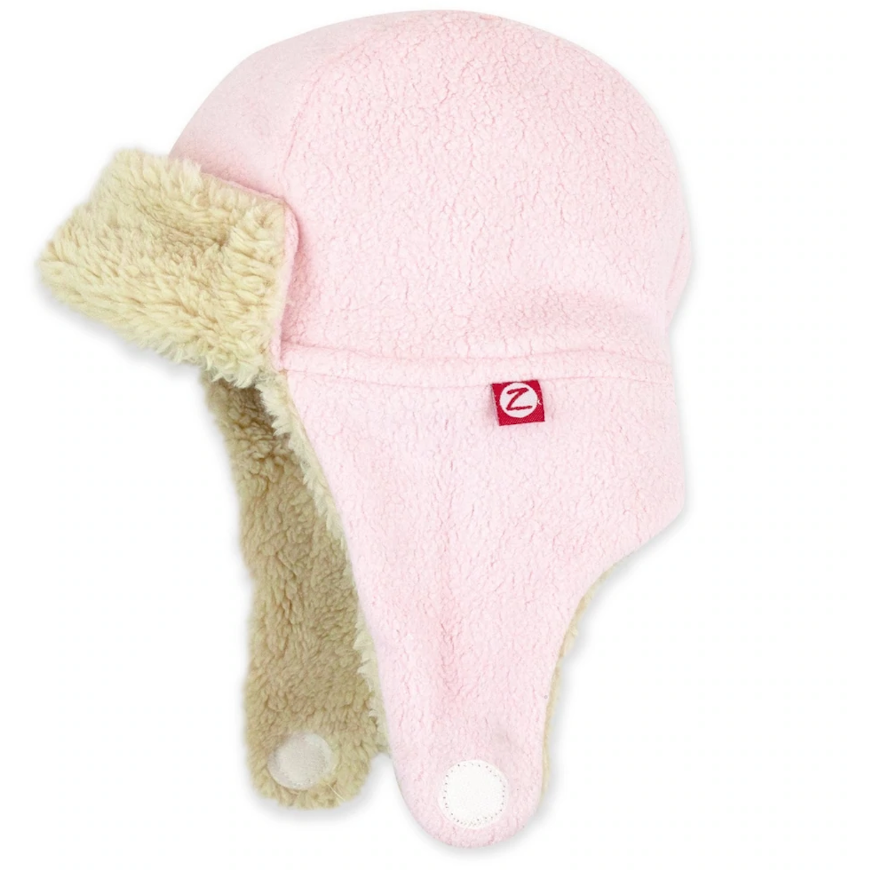 Baby Pink Furry Fleece Trapper Hat