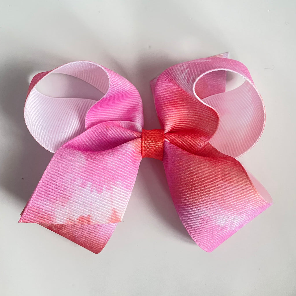 pink tie dye bow