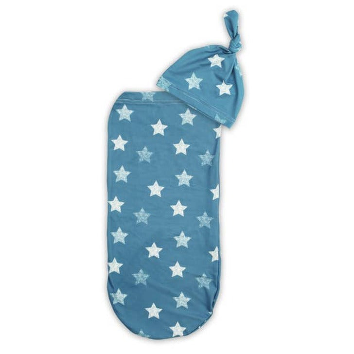 Blue Stars Cutie Cocoon and Hat Set