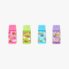 scented erasers in colors pink, green, blue, purple