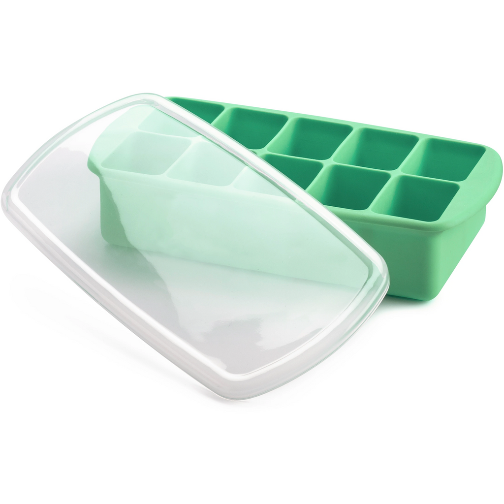 Melii Silicone Baby Food Freezer Tray with Lid (Mint)