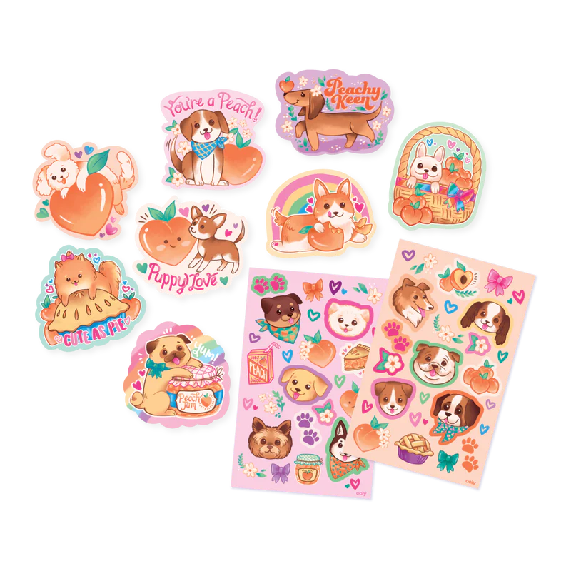 Scented Scratch Stickers Puppies & Peaches