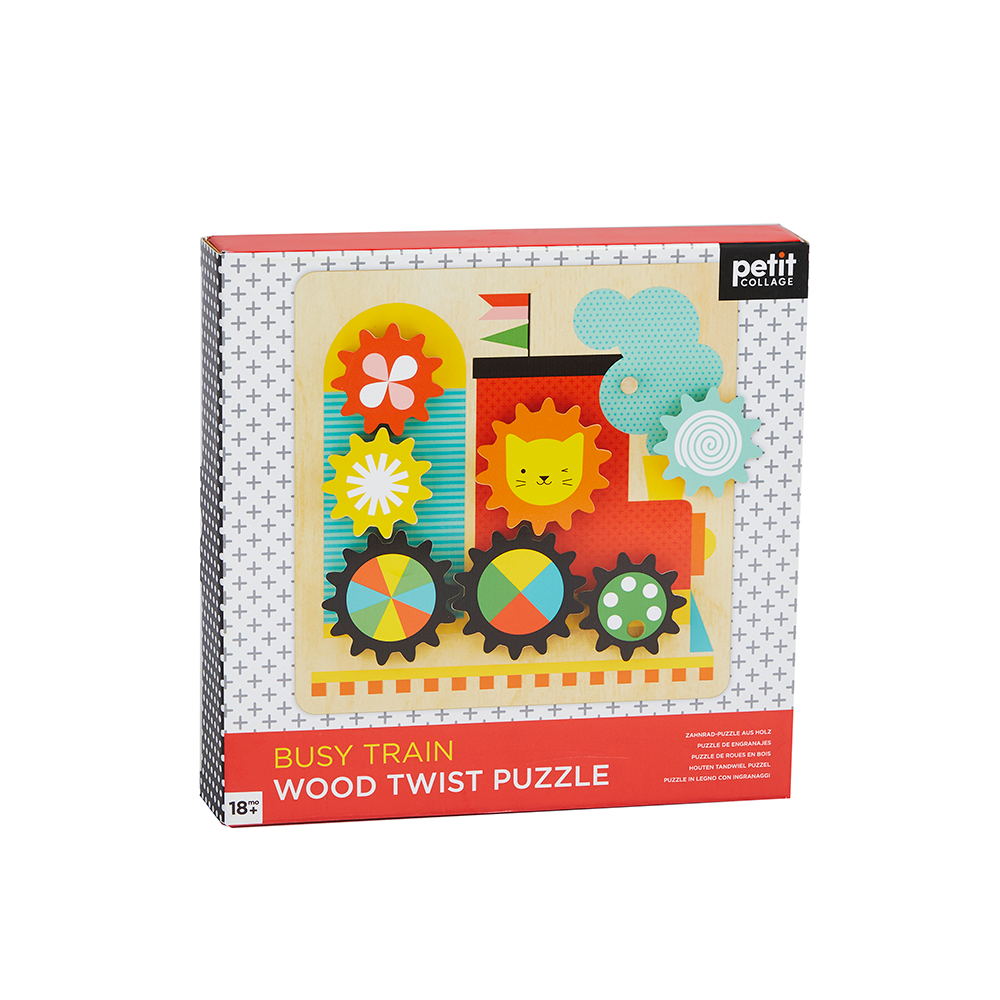 Busy Trains Wood Twist Puzzle