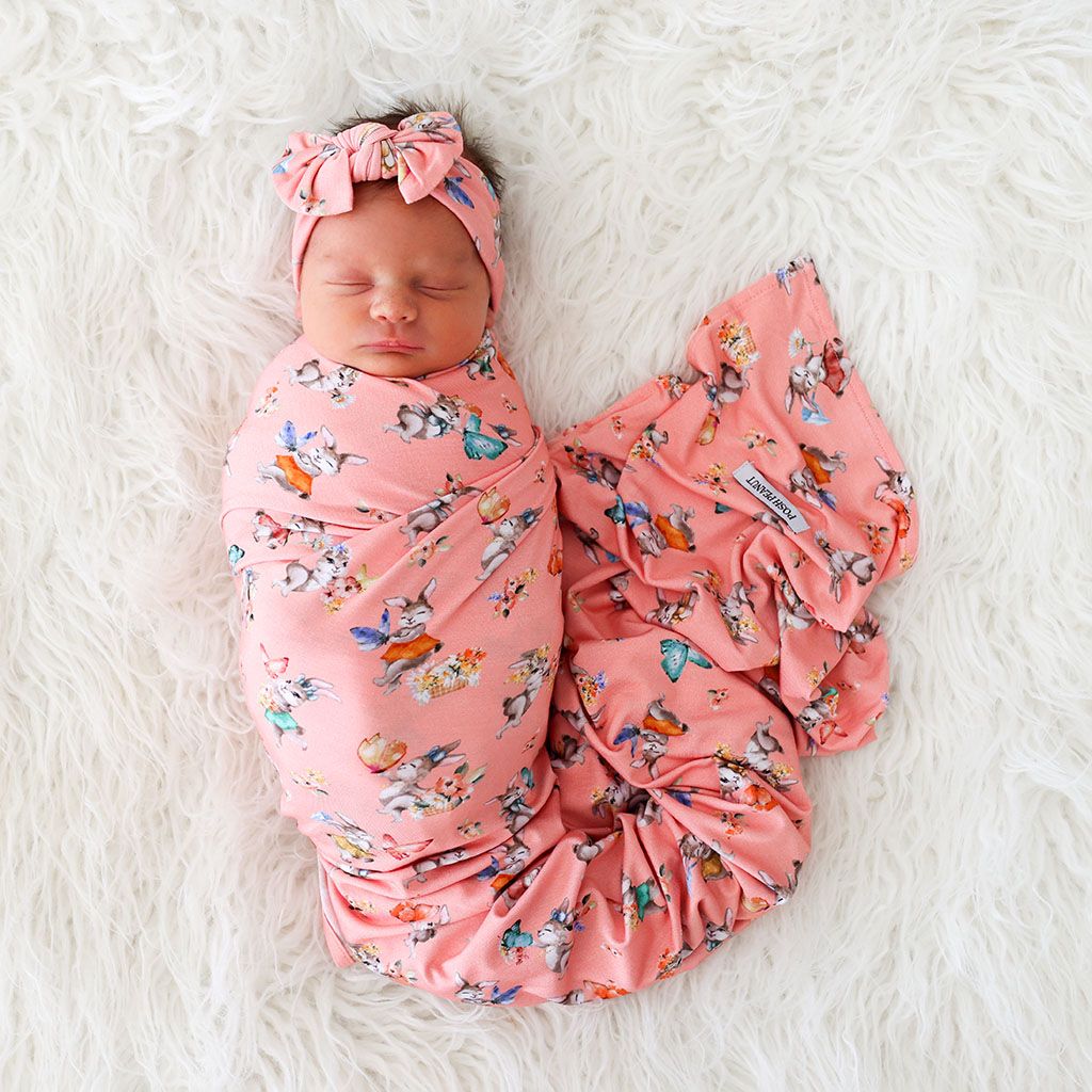 Betty Infant Swaddle and Headwrap Set