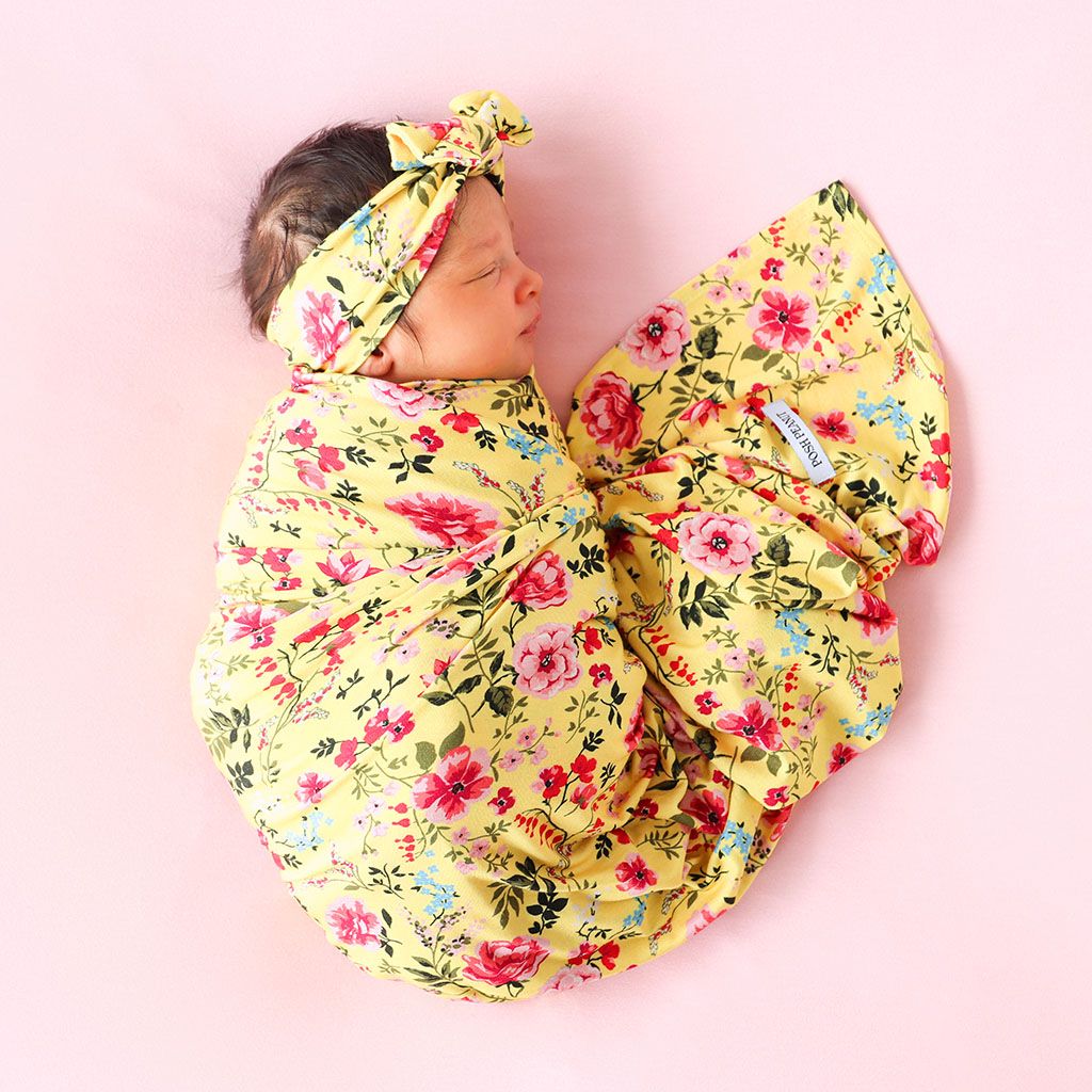 Kina Infant Swaddle and Headwrap Set