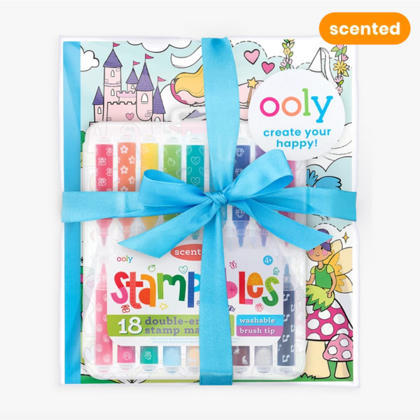 coloring book with fairies and marker set
