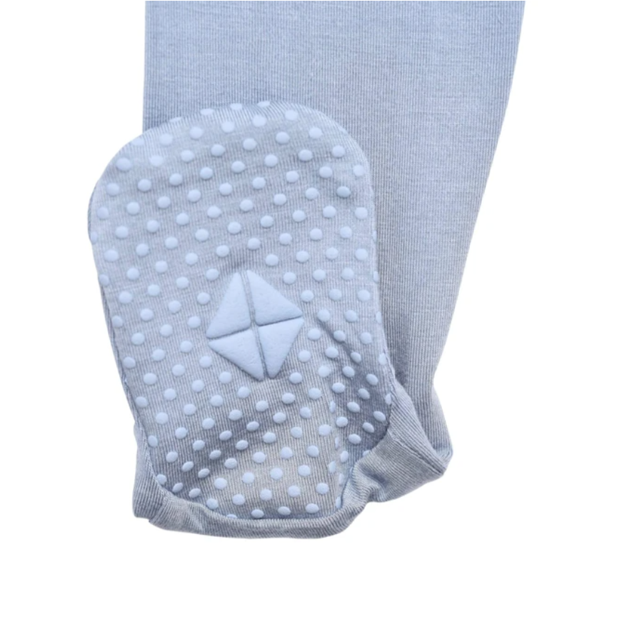 Slate Zippered Footie