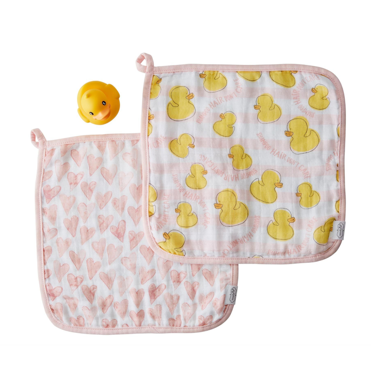 Pink Washcloth and Duck Set