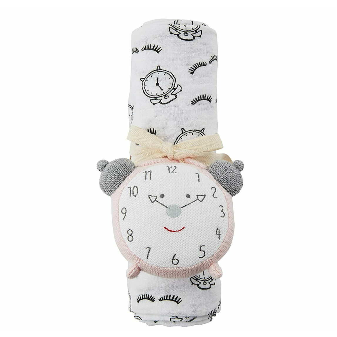 Alarm Clock Swaddle and Rattle