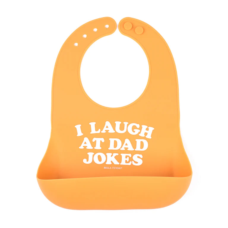I laugh at dad jokes wonder bib