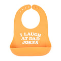 I laugh at dad jokes wonder bib