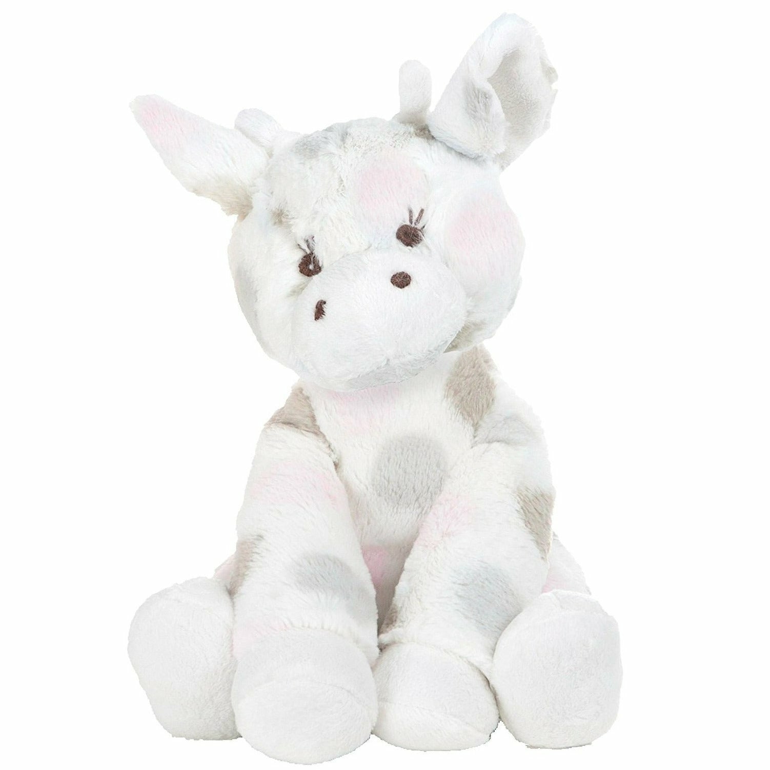 pink luxe dot plush giraffe