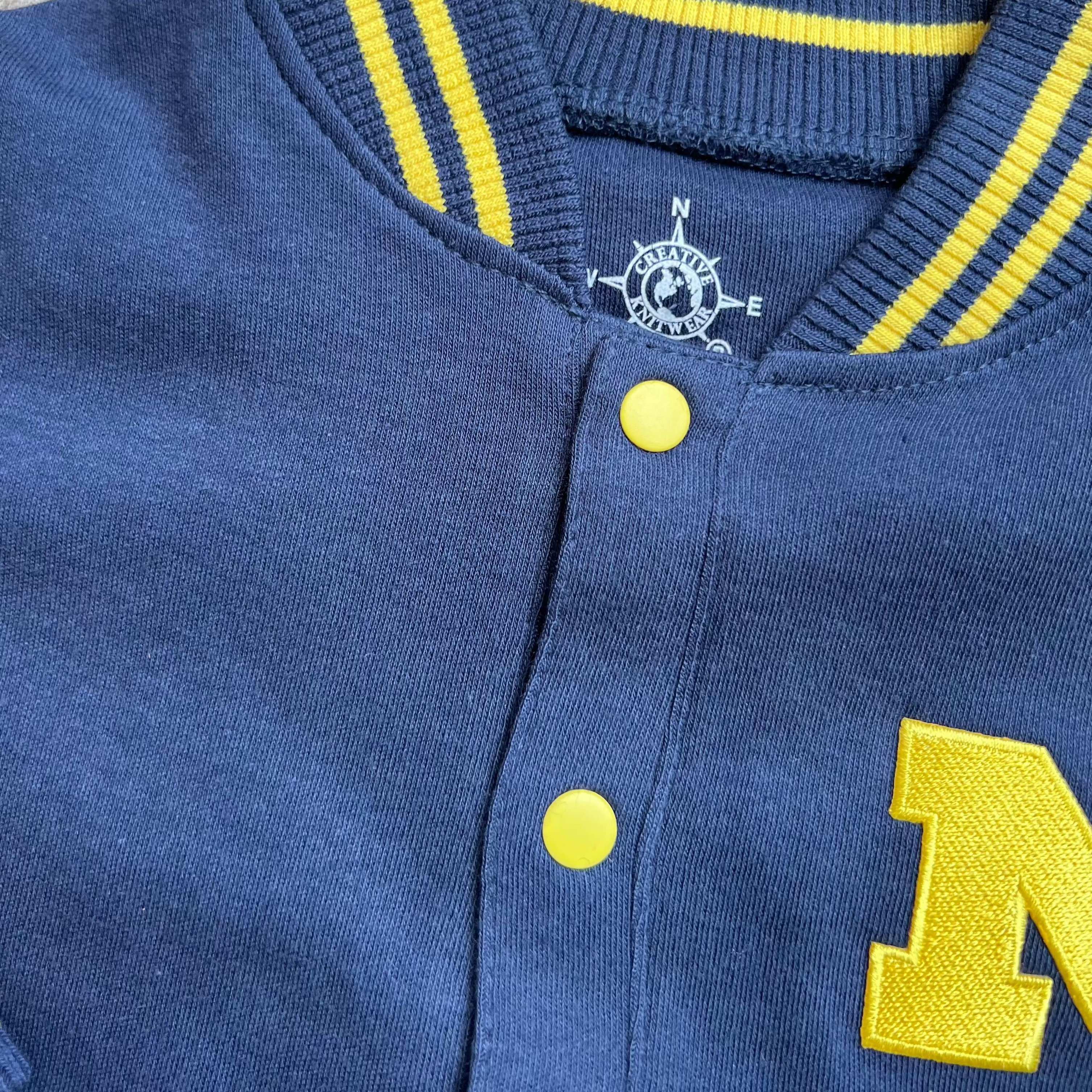 Michigan Navy Yellow Varsity Jacket (Kids)