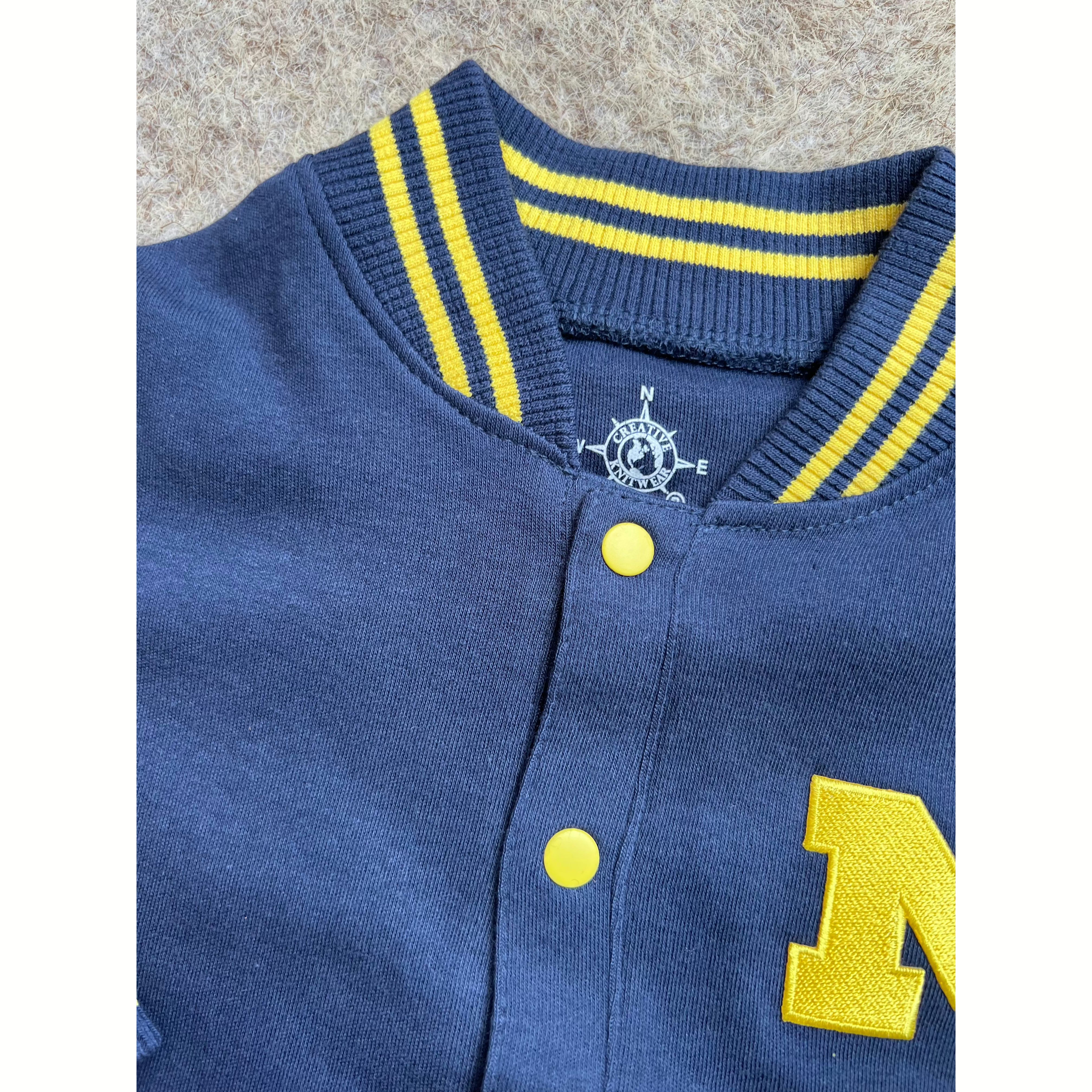 Michigan Navy Yellow Varsity Jacket (Kids)