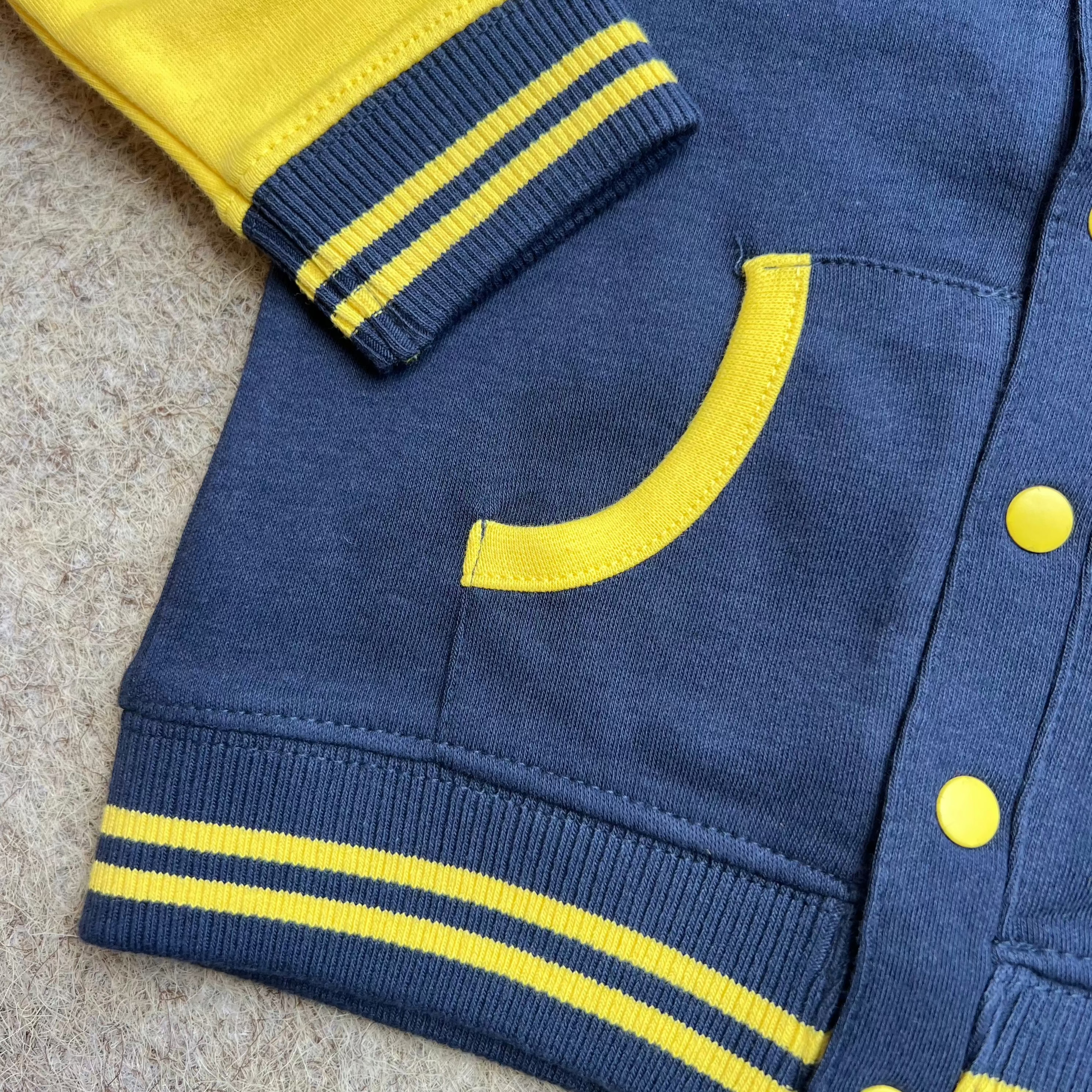 Michigan Navy Yellow Varsity Jacket (Kids)