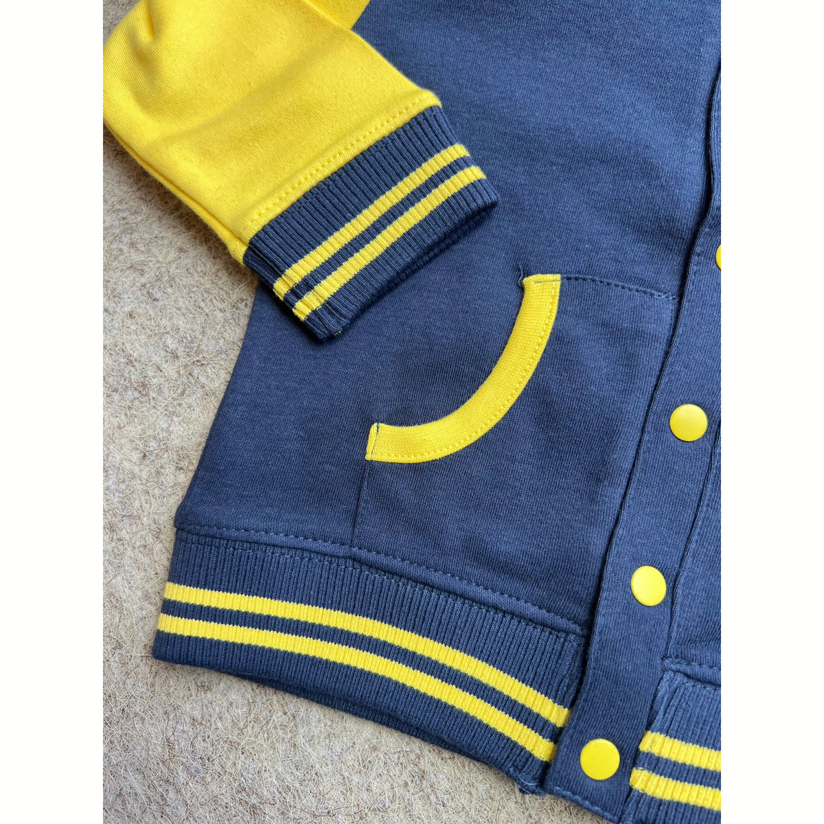 Michigan Navy Yellow Varsity Jacket (Kids)