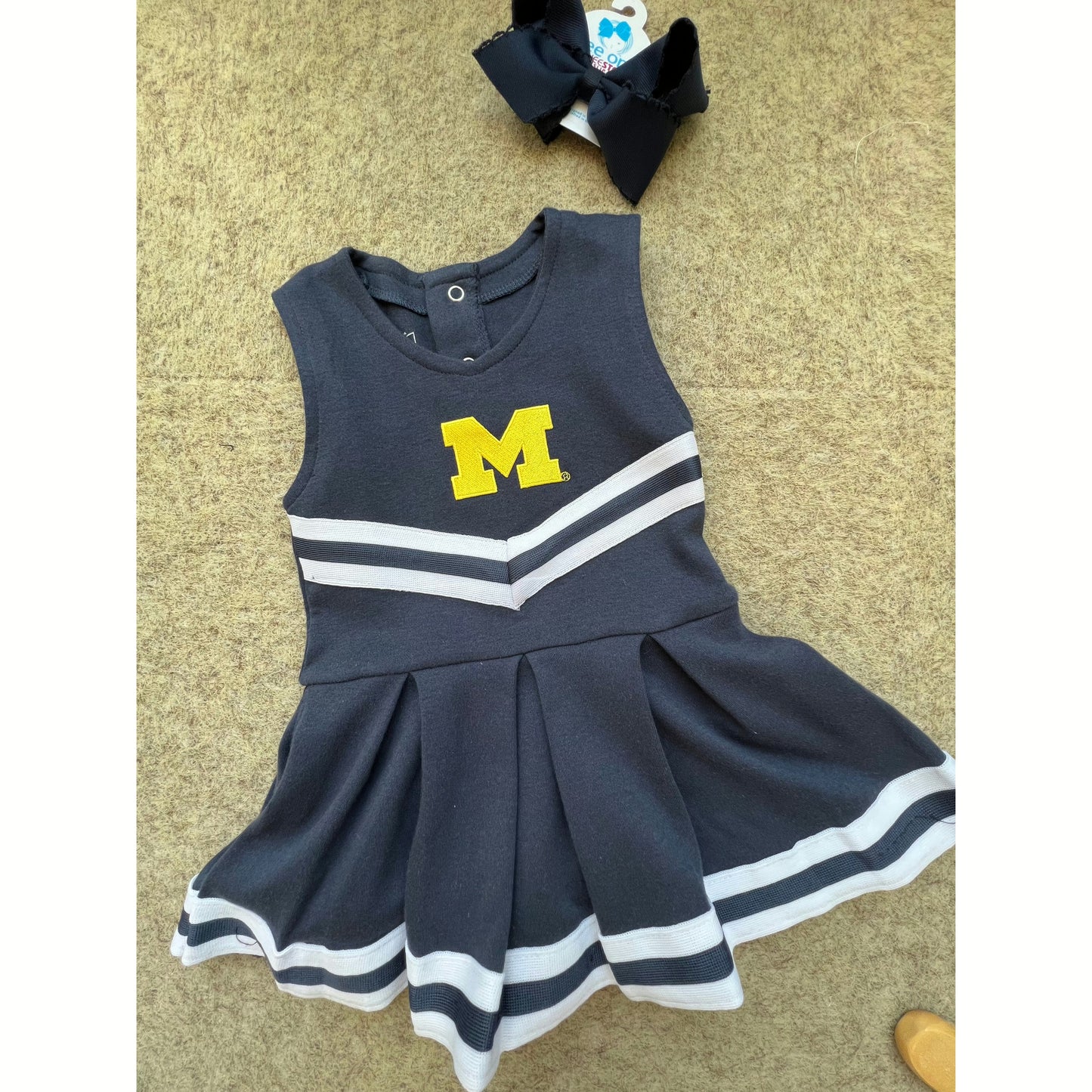 Michigan Navy Solid Cheer Bodysuit Dress